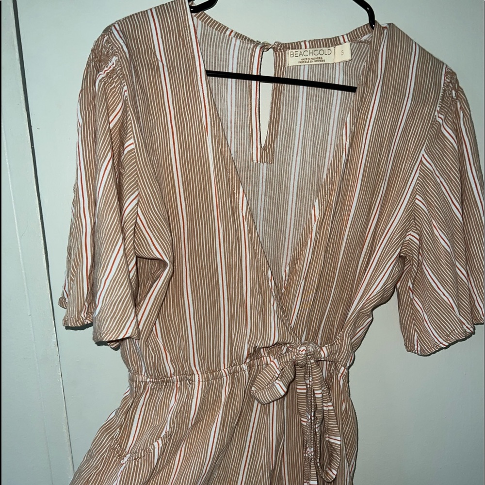 Beach gold romper